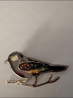 Pop Metal Vintage Bird Brooch